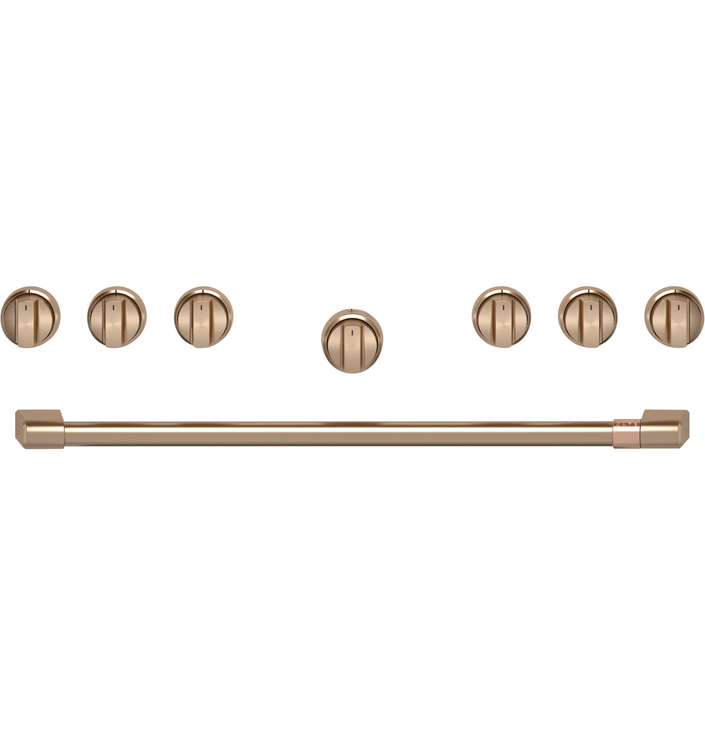 Café 36" Brushed Bronze Handle & Knob Set For Pro Range And Rangetop