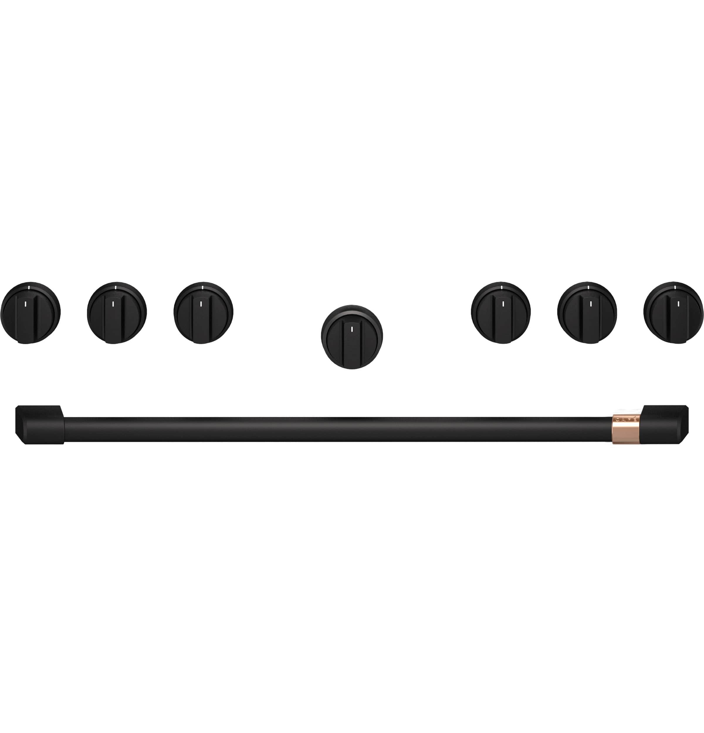 Café 36" Flat Black Handle & Knob Set For Pro Range And Rangetop
