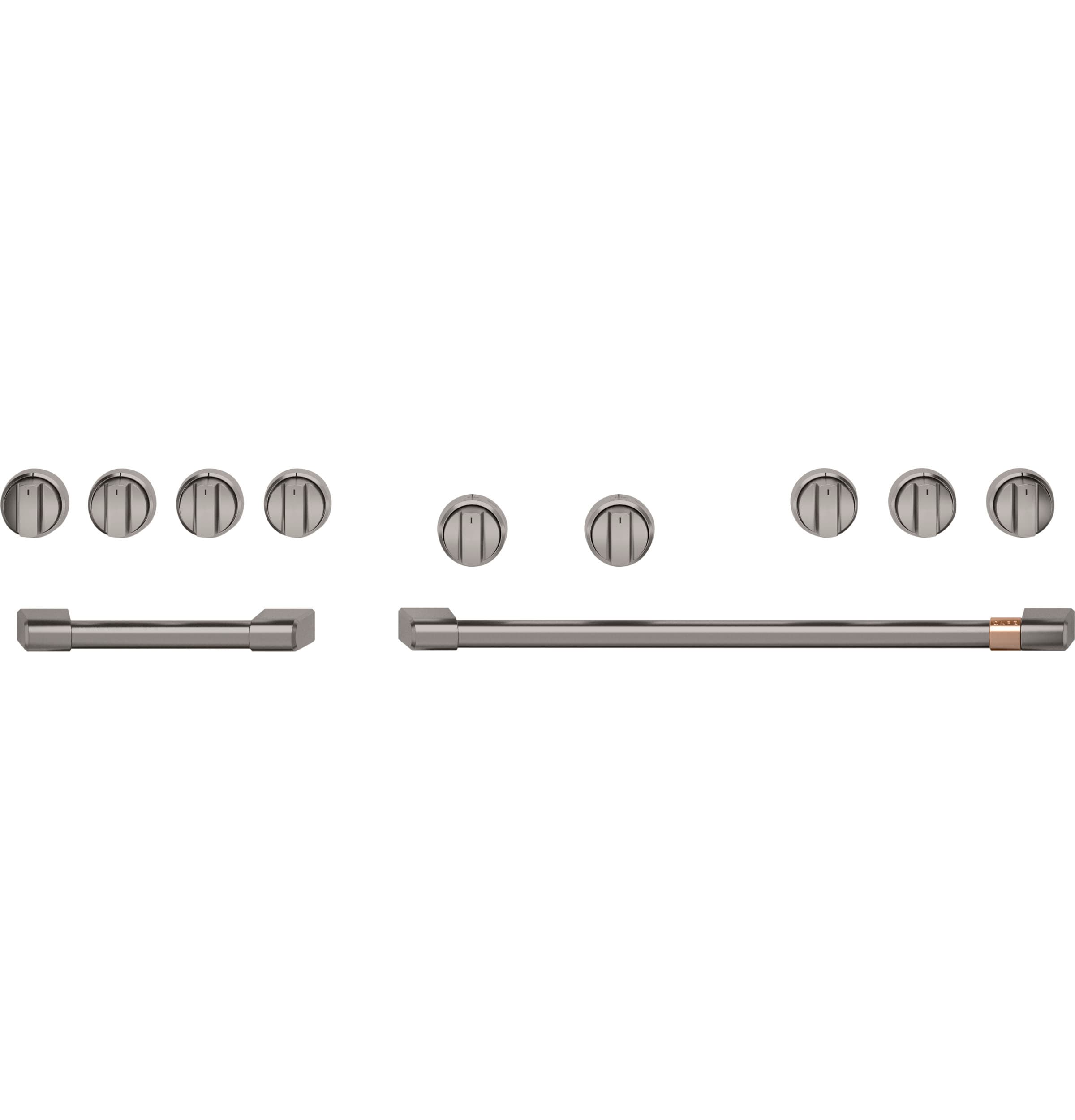 Café 48” Brushed Black Handle & Knob Set For Pro Range And Rangetop