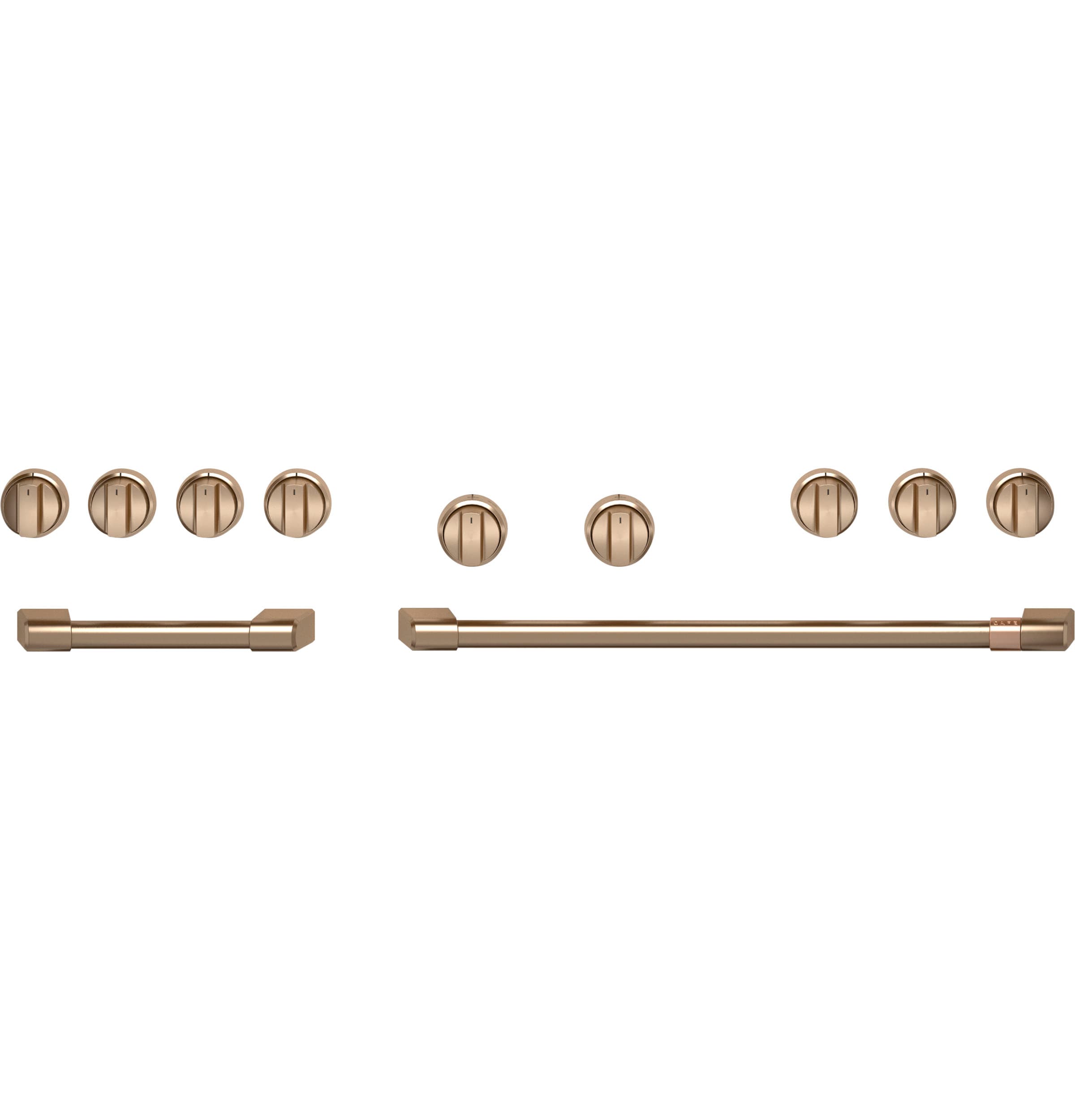 Café 48” Brushed Bronze Handle & Knob Set For Pro Range And Rangetop