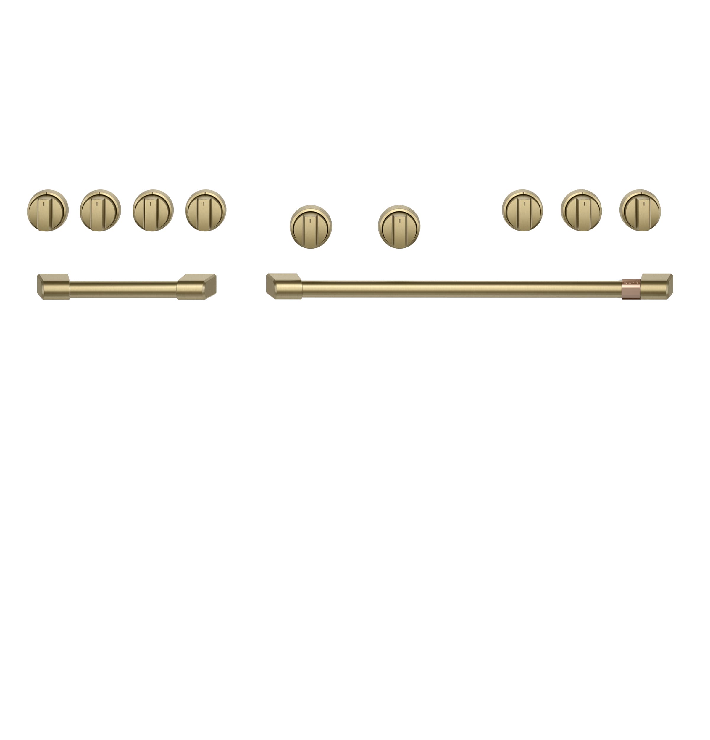 Café 48” Brushed Brass Handle & Knob Set For Pro Range And Rangetop