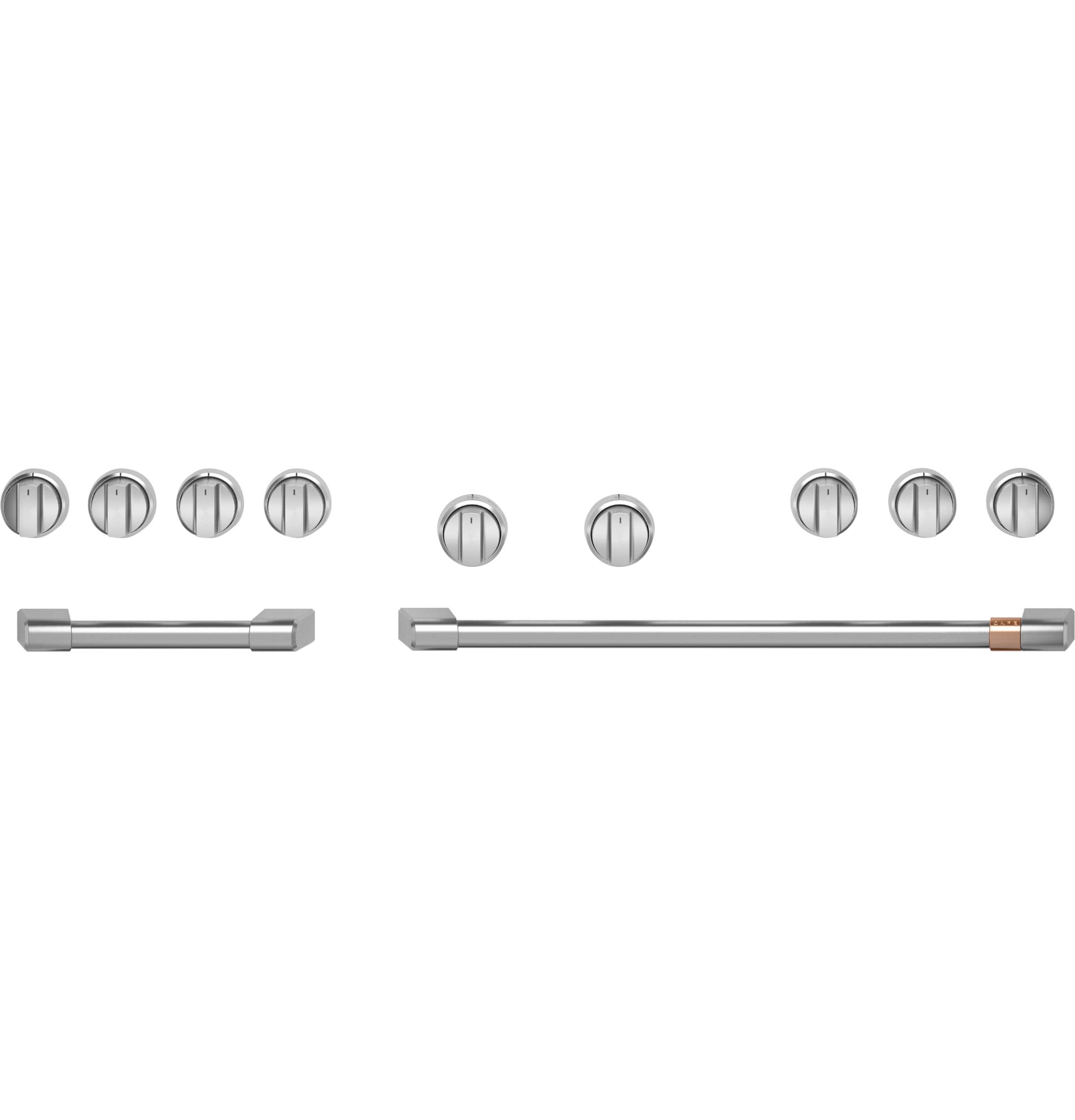 Café 48” Brushed Stainless Handle & Knob Set For Pro Range And Rangetop