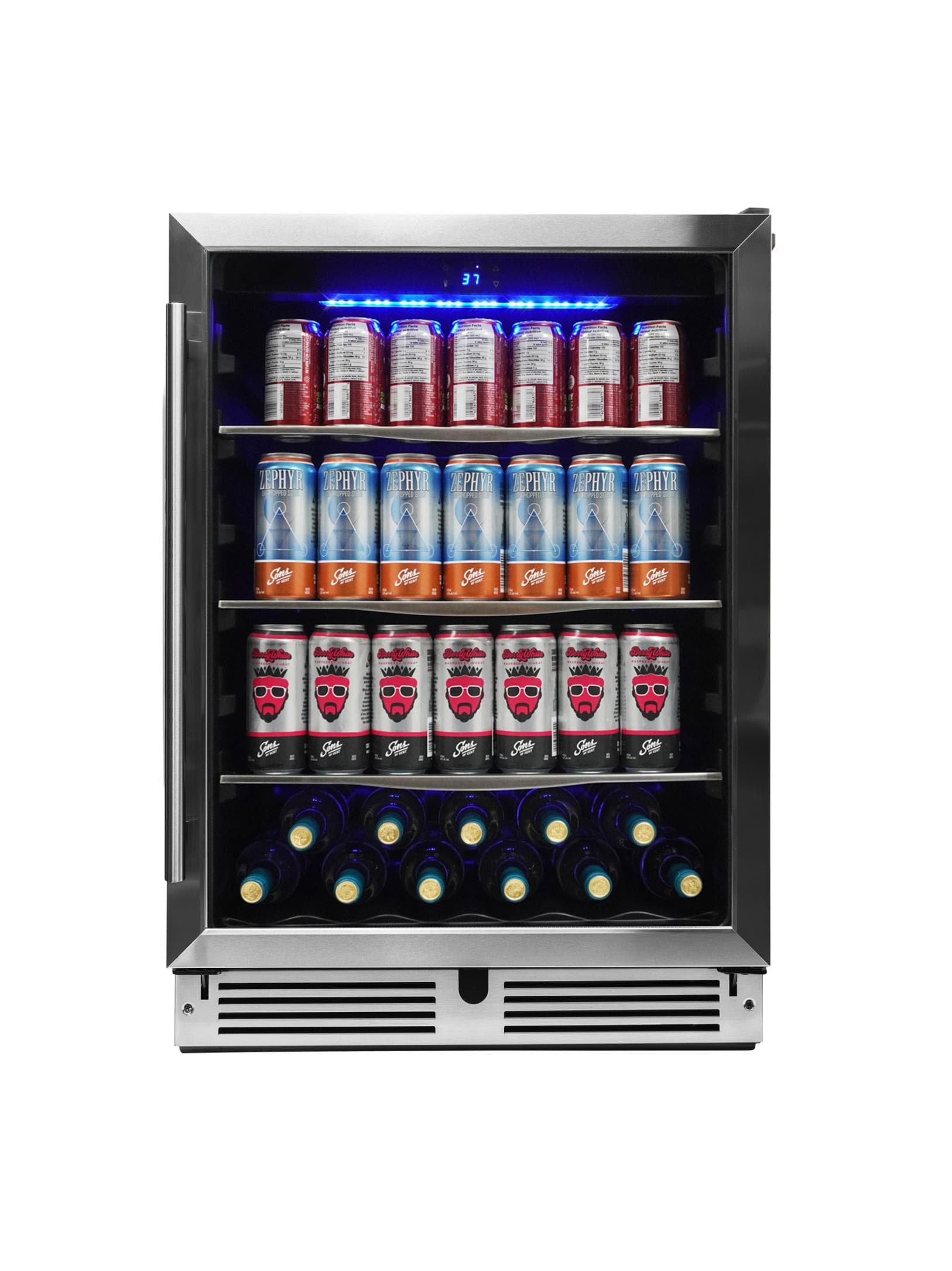 24″ Under Counter Beverage Center in Stainless Steel