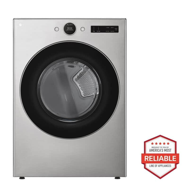 7.4 Cu. Ft. Ultra Large Capacity Smart Front Load Electric Energy Star Dryer With Sensor Dry & Steam Technology