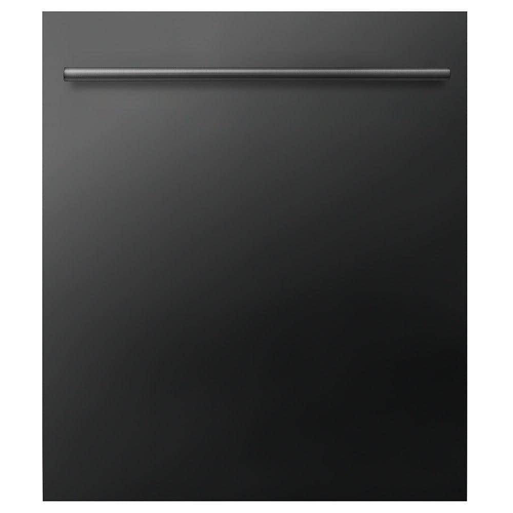 24 In. Top Control Dishwasher With Black Stainless Steel Panel And Modern Style Handle, 52dba