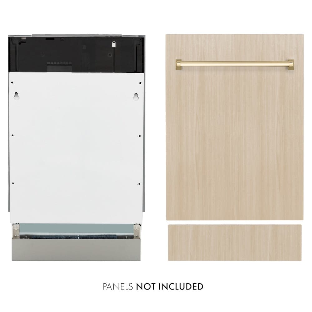 Autograph Edition 18 In. Tallac Series 3rd Rack Top Control Dishwasher In Custom Panel Ready With Polished Gold Handle, 51dba