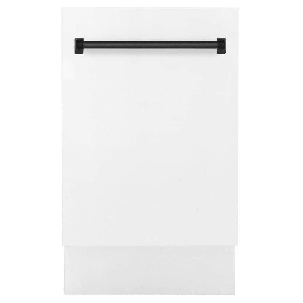 Autograph Edition 18 In. Compact 3rd Rack Top Control Dishwasher In White Matte With Matte Black Accent Handle, 51dba