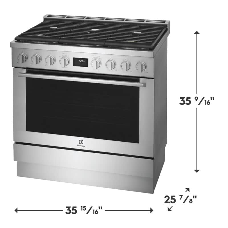 36" Dual-Fuel Freestanding Range