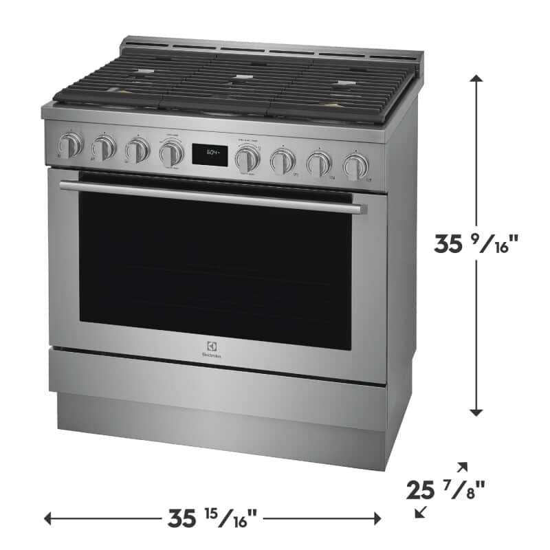 36" Front Control Freestanding Gas Range