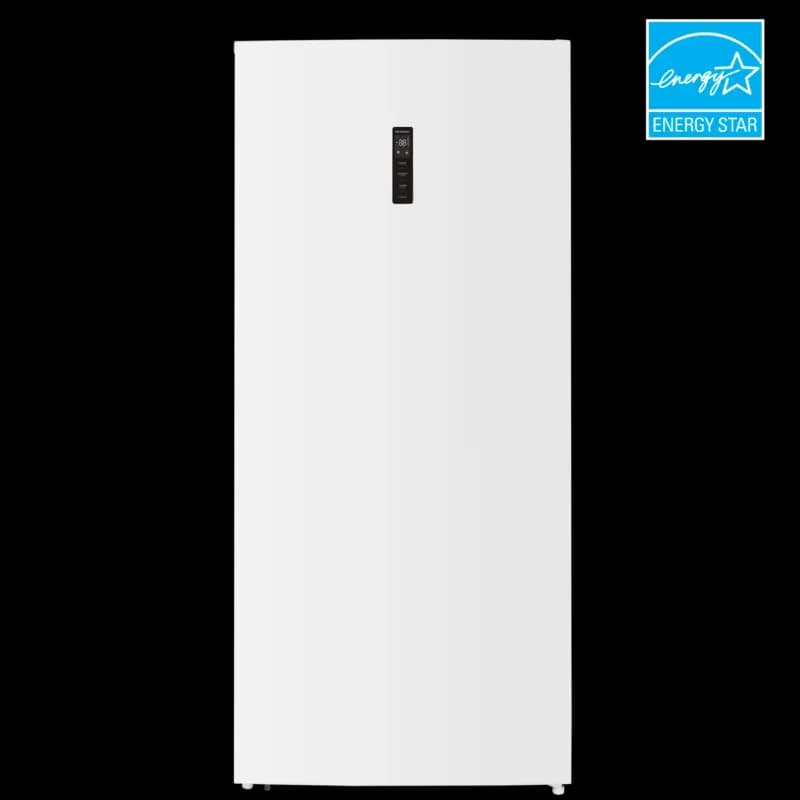 Element Appliance 21.2 CF Upright Freezer Convertible, Glass Shelves, Digital Controls, E-STAR, Reversible Door