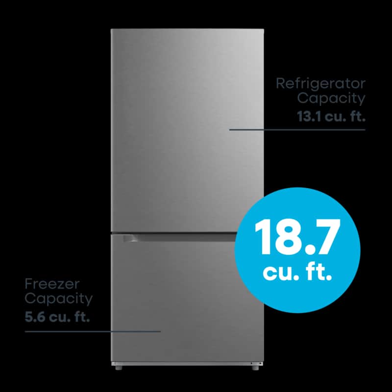 18.7 Cu. Ft. Bottom Freezer Refrigerator