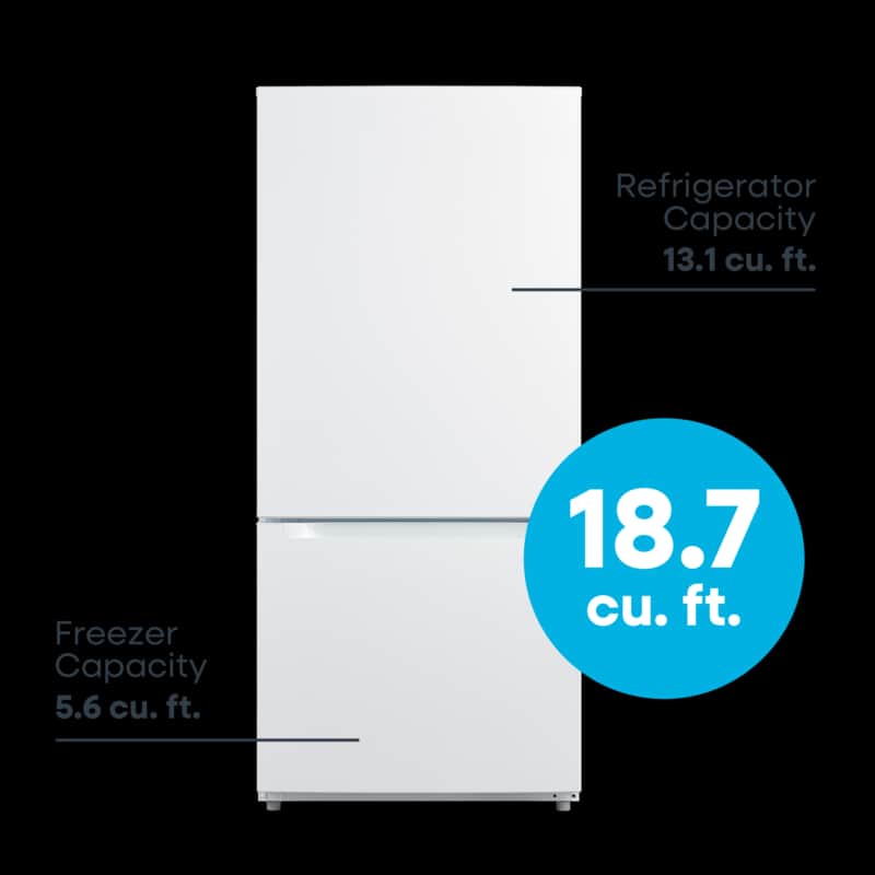 18.7 Cu. Ft. Bottom Freezer Refrigerator