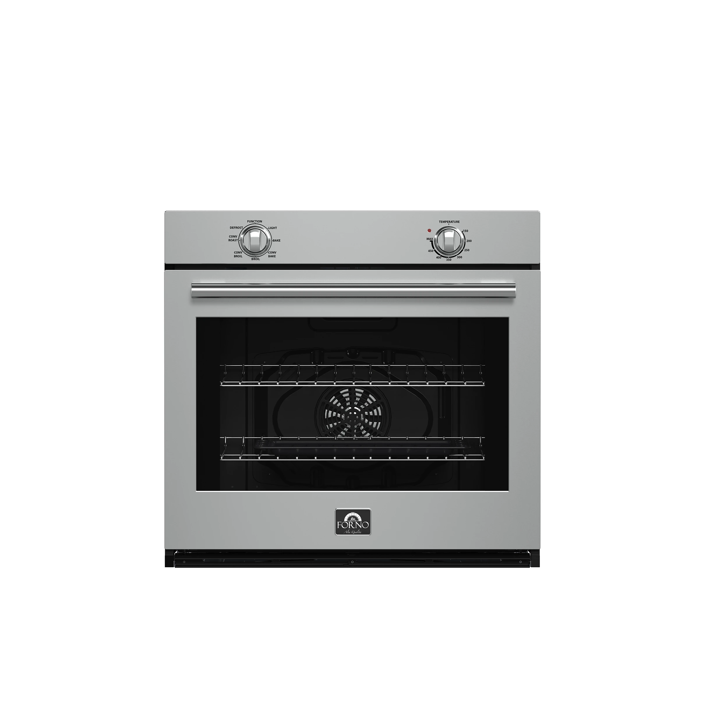 Vomero 30-Inch Wall Oven, Stainless Steel, 5 cu.ft Capacity, 3550 Watts Convection, Mechanical Controls, Self-Cleaning Function