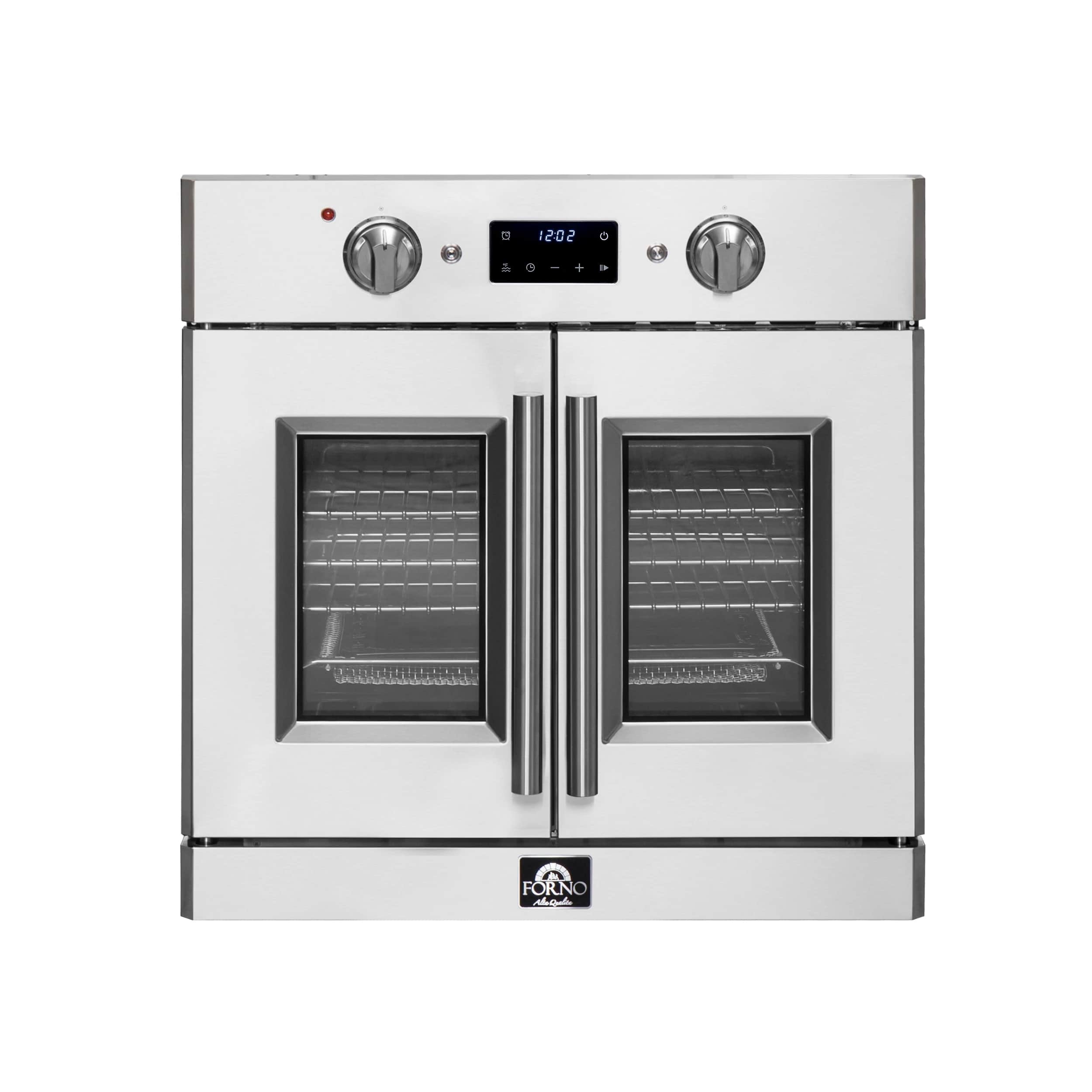 Gallico 30-Inch Electric French Door Wall Oven, Stainless Steel, True Convection, Air Fry, Self-Cleaning