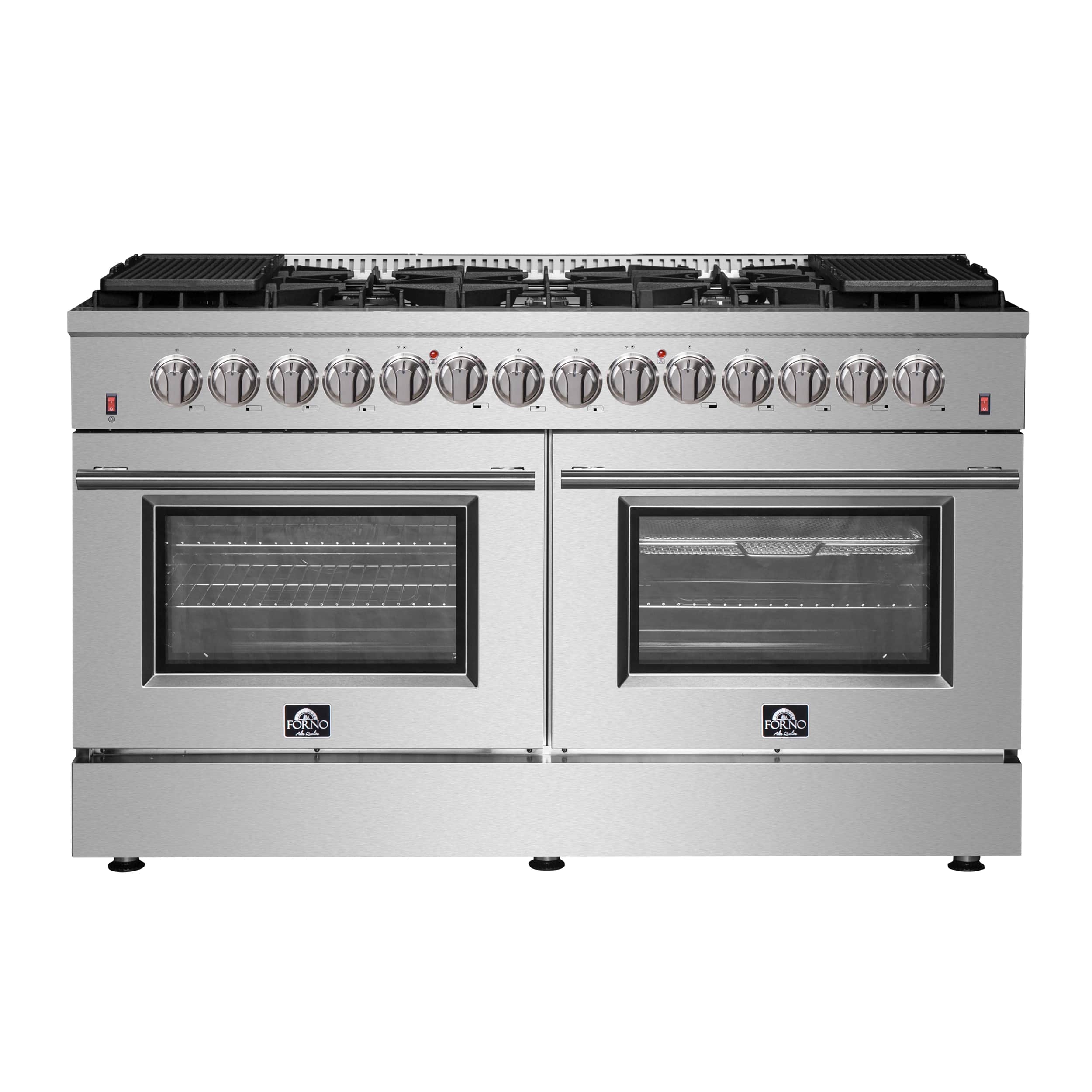 Galiano 60-Inch Freestanding Dual Fuel Range, 10 Burners, Double Convection Ovens