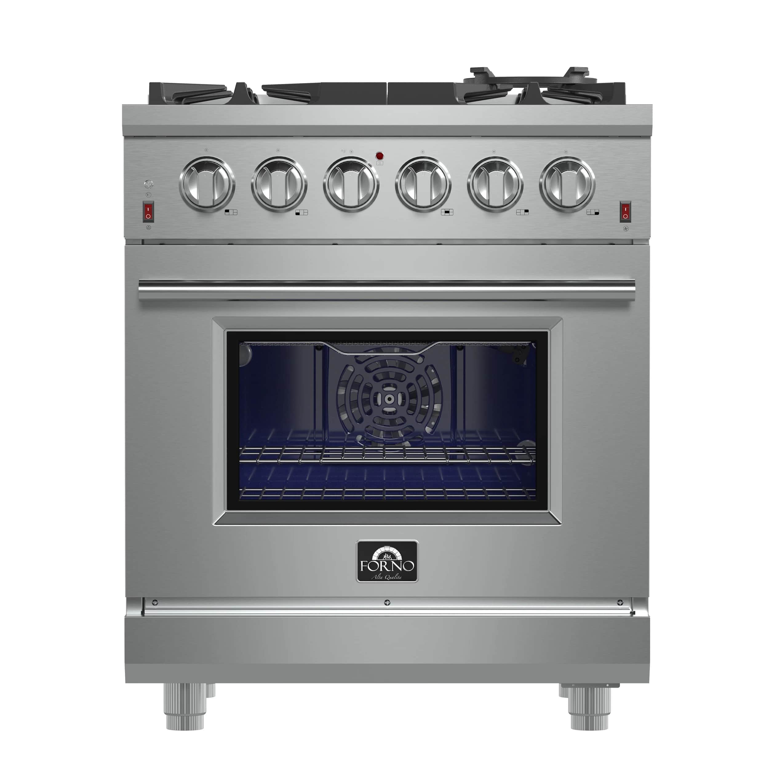 Massimo 30-Inch Freestanding Gas Range, 5 Burners, True Convection Oven