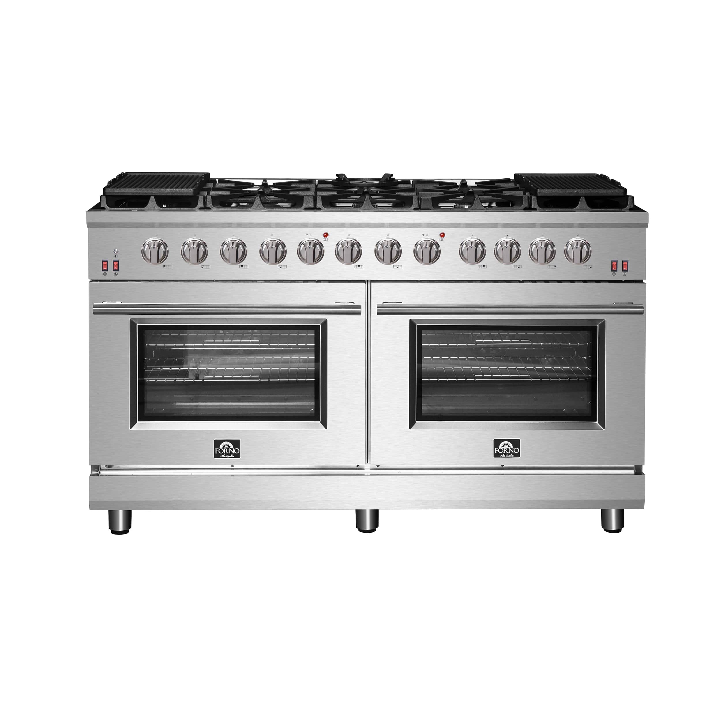 Massimo 60-Inch Freestanding Gas Range, 10 Burners, True Convection Oven