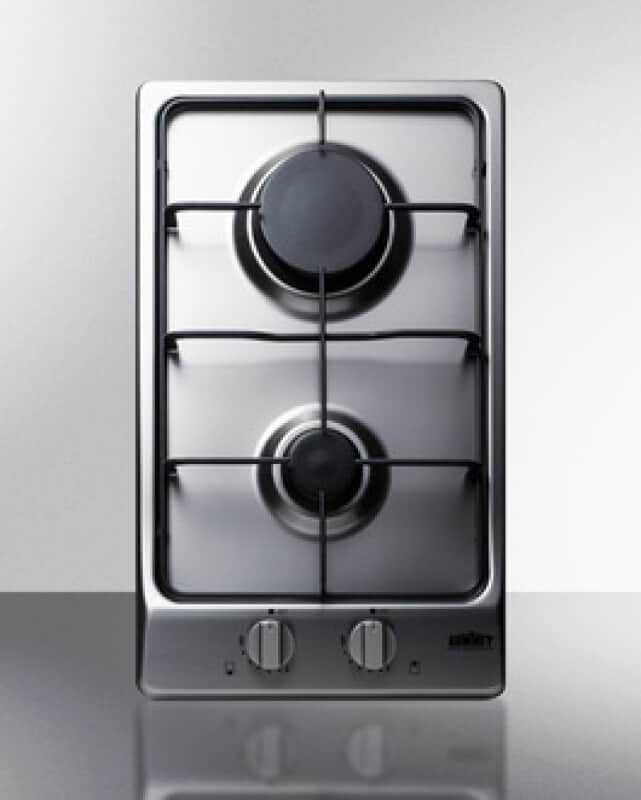 12" Wide 2-Burner Gas Cooktop