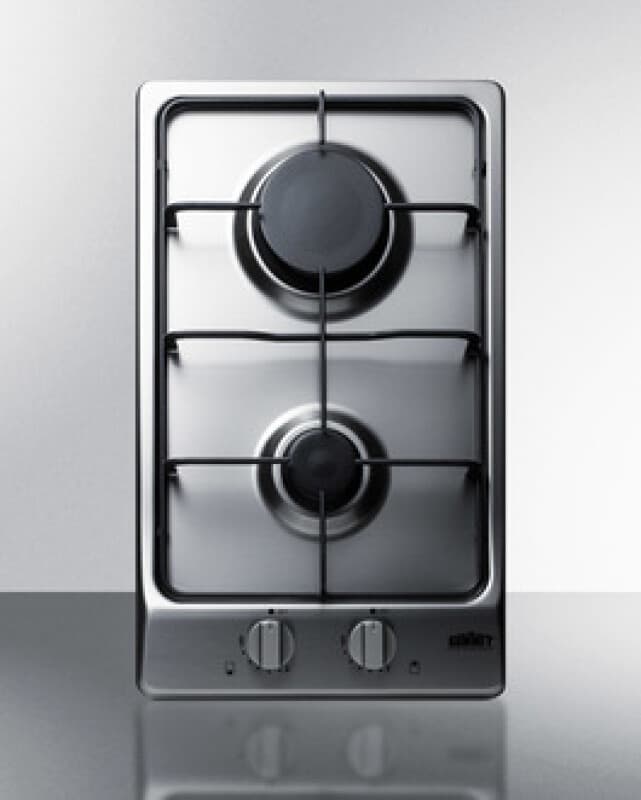 12" Wide 2-Burner Gas Cooktop