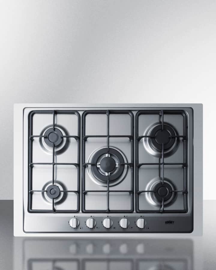 30" Wide 5-Burner Gas Cooktop