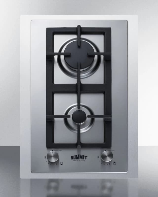 15" Wide 2-Burner Gas Cooktop In Stainless Steel