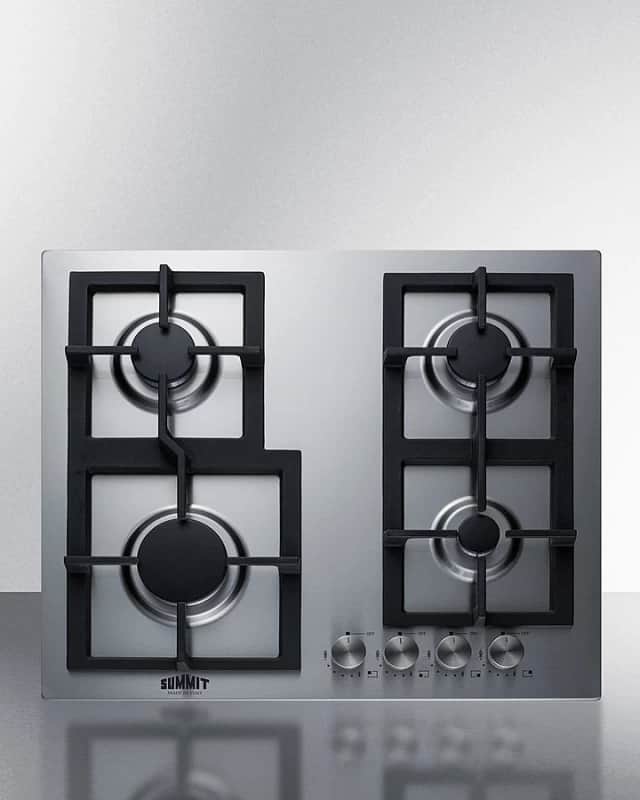 24" Wide 4-Burner Gas Cooktop In Stainless Steel