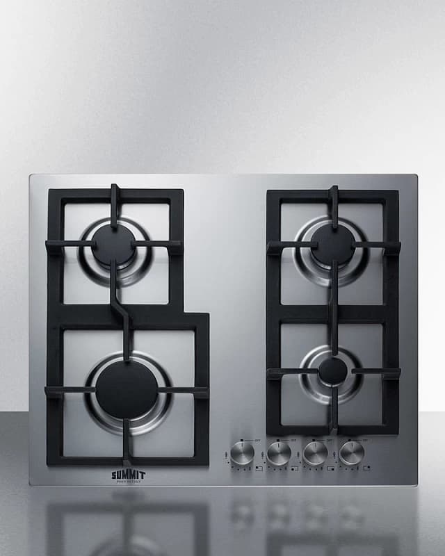24" Wide 4-Burner Gas Cooktop In Stainless Steel