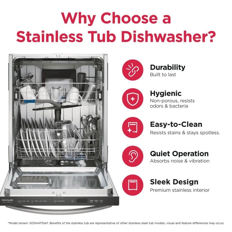24" Stainless Steel Tub Dishwasher with CleanBoost™