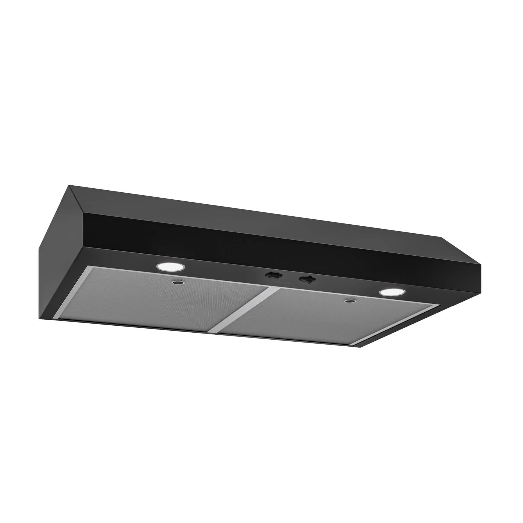 30Inch Under Cabinet Range Hood, ENERGY STAR, 350 Max Blower CFM, Black