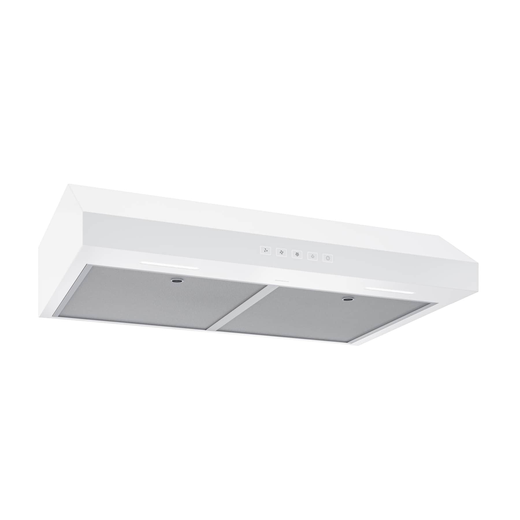 30Inch Under Cabinet Range Hood, ENERGY STAR, 350 Max Blower CFM, White