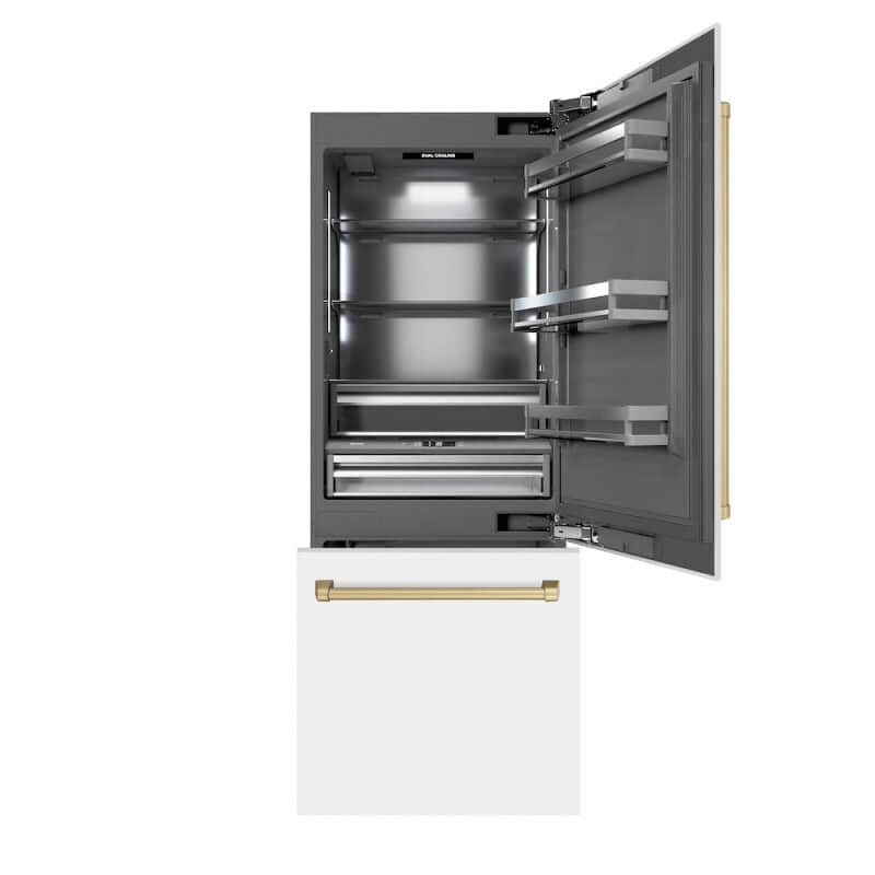 Autograph Edition 30 in. 16.1 cu. ft. Built-In Bottom Freezer Refrigerator with Water Dispenser and Ice Maker