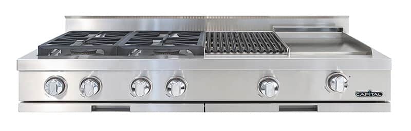 48″ Rangetop 4 Burners / Grill / Griddle NG