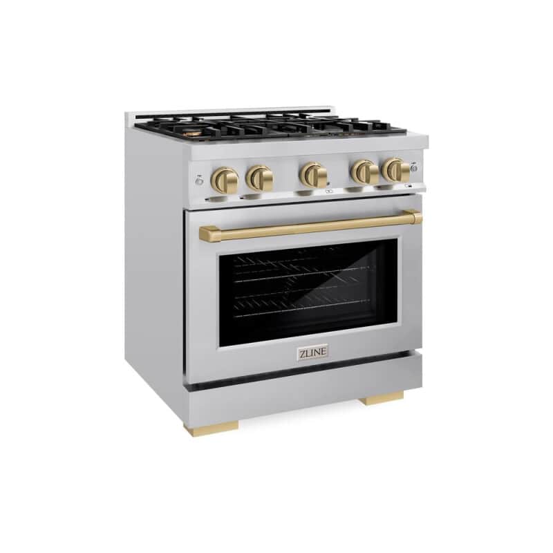 Autograph Edition 30 in. 4.2 cu. ft. Select Dual Fuel Range with 4 Burner Gas Cooktop and Electric Convection Oven