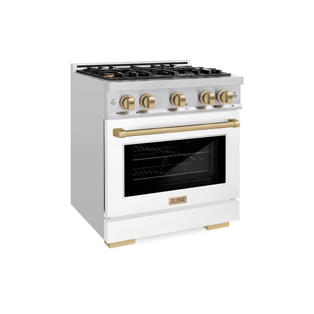 Autograph Edition 30 in. 4.2 cu. ft. Select Dual Fuel Range with 4 Burner Gas Cooktop and Electric Convection Oven