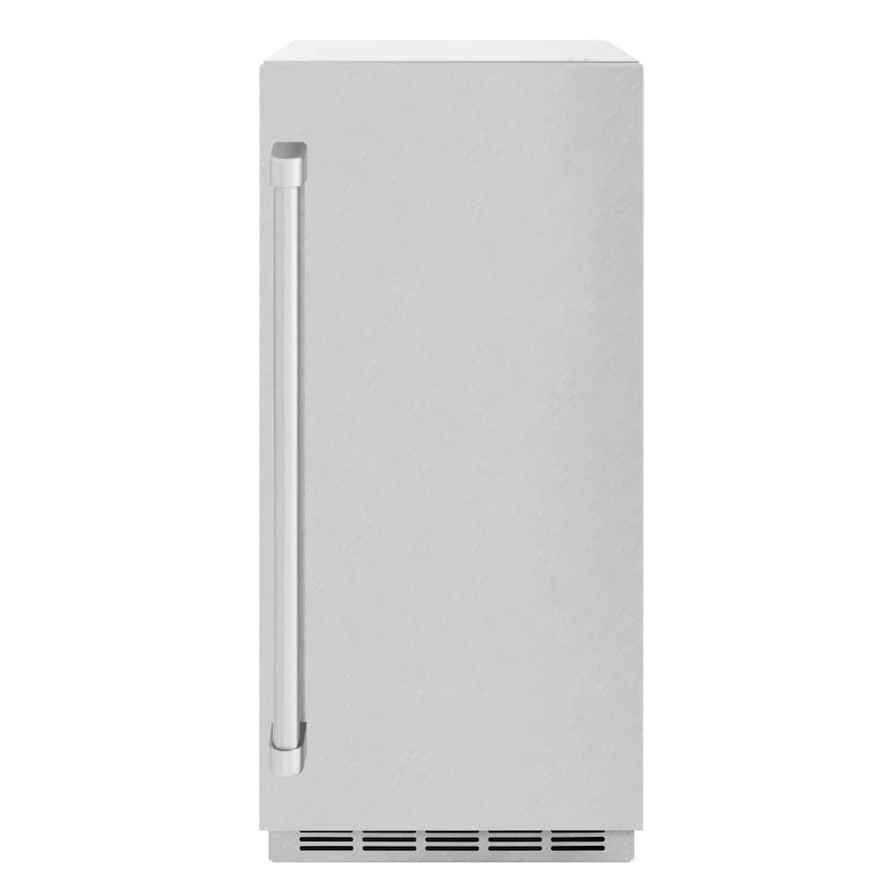 15 In. Touchstone Clear Cube Ice Maker With Drain Pump And Satin Stainless Steel Door