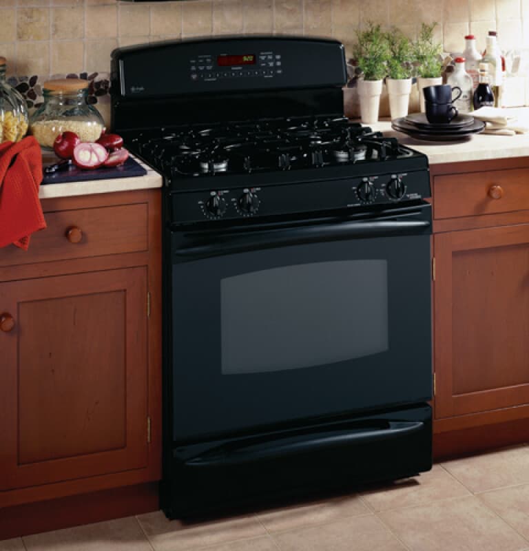 Free-Standing Self-Clean Convection Gas on Glass Range with Warming Drawer