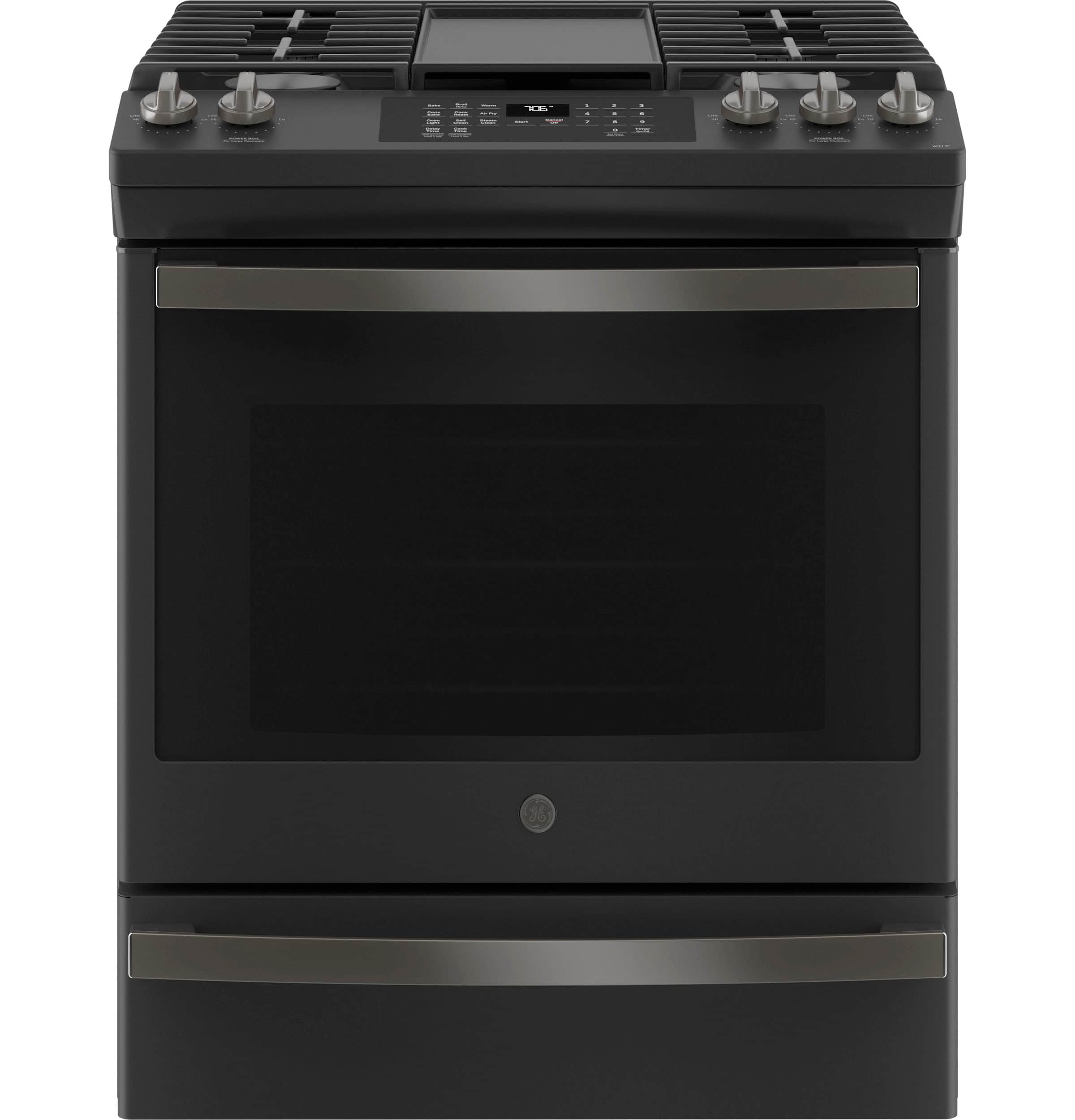30" Slide-In Front-Control Convection Gas Range with No Preheat Air Fry