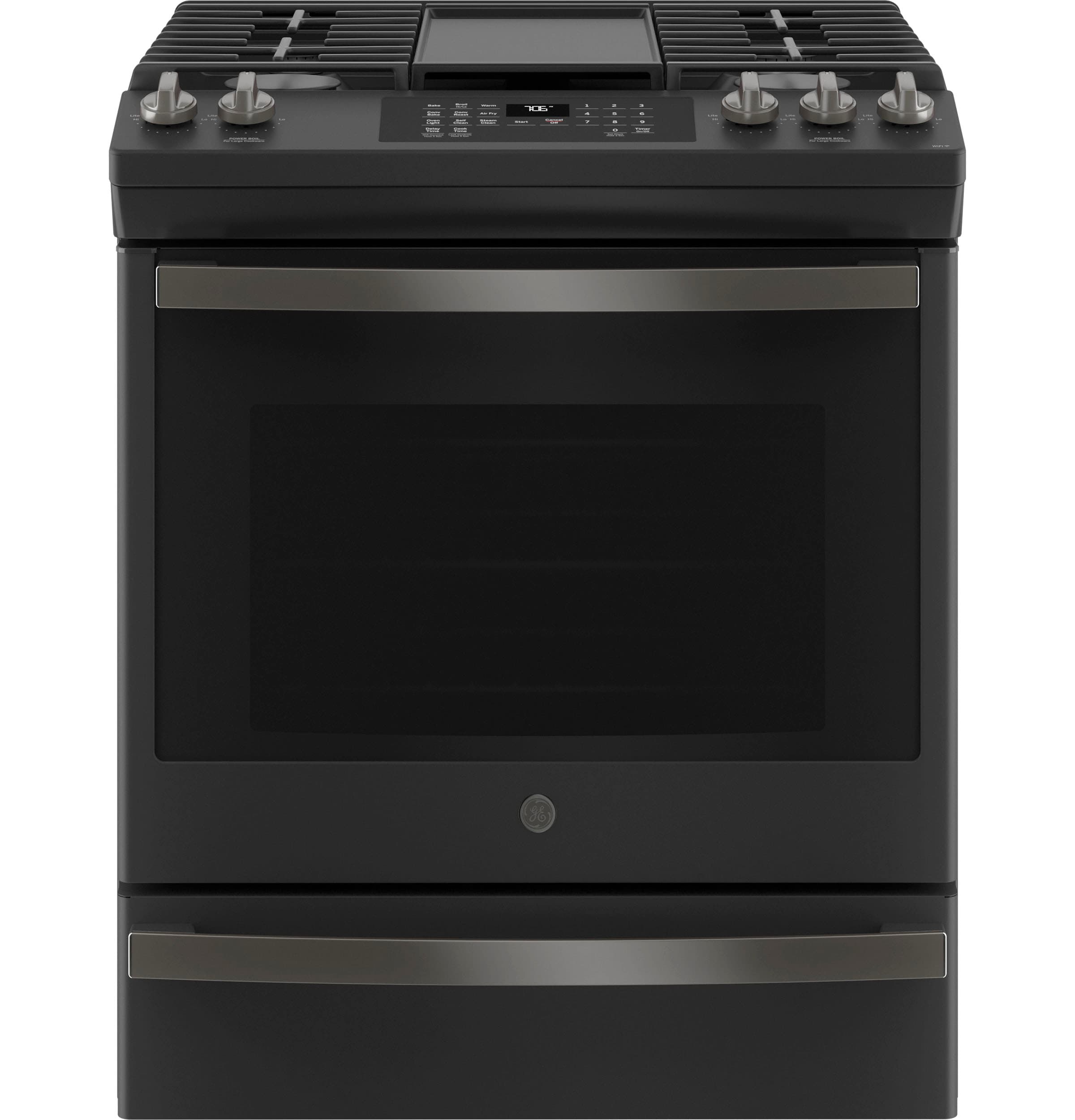 30" Slide-In Front-Control Convection Gas Range with No Preheat Air Fry