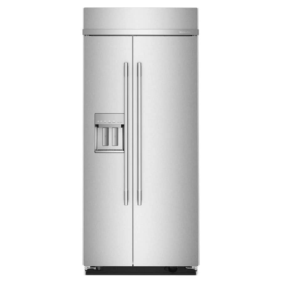 20.8 Cu. Ft. 36" Built-in Side-by-side Refrigerator Features Exterior Water And Ice Dispenser With Measured Fill