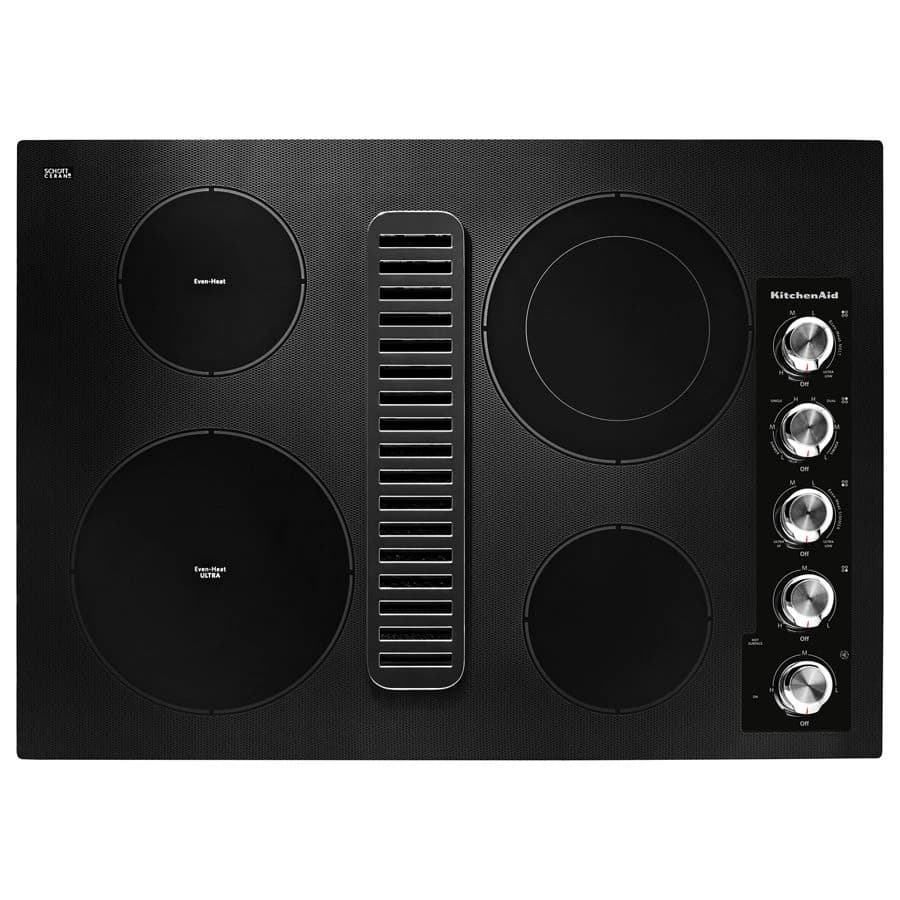 30" Electric Downdraft Cooktop With 4 Elements