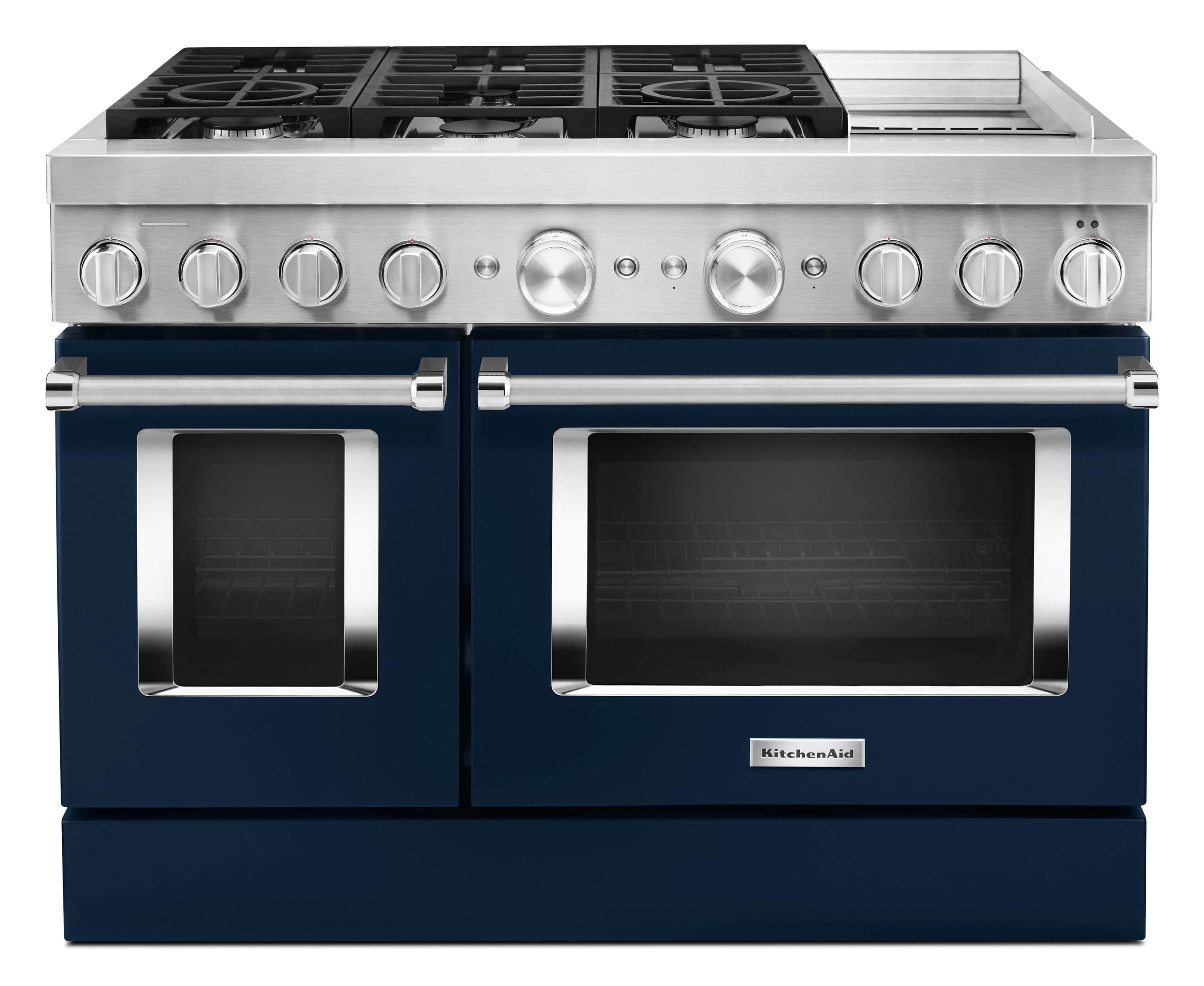 KitchenAid® 48'' Smart Commercial-Style Dual Fuel Range with Griddle
