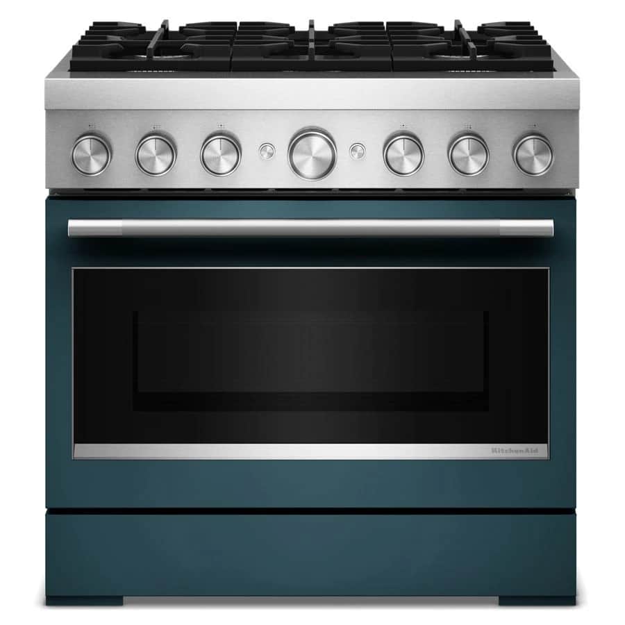 36-Inch 6 Burner Commercial-Style Dual Fuel Range with No Preheat Air Fry Mode