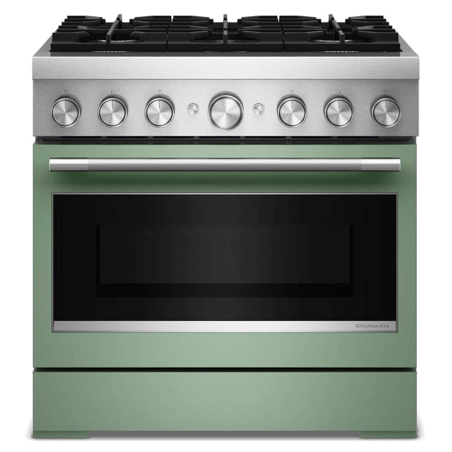 36-Inch 6 Burner Commercial-Style Dual Fuel Range with No Preheat Air Fry Mode