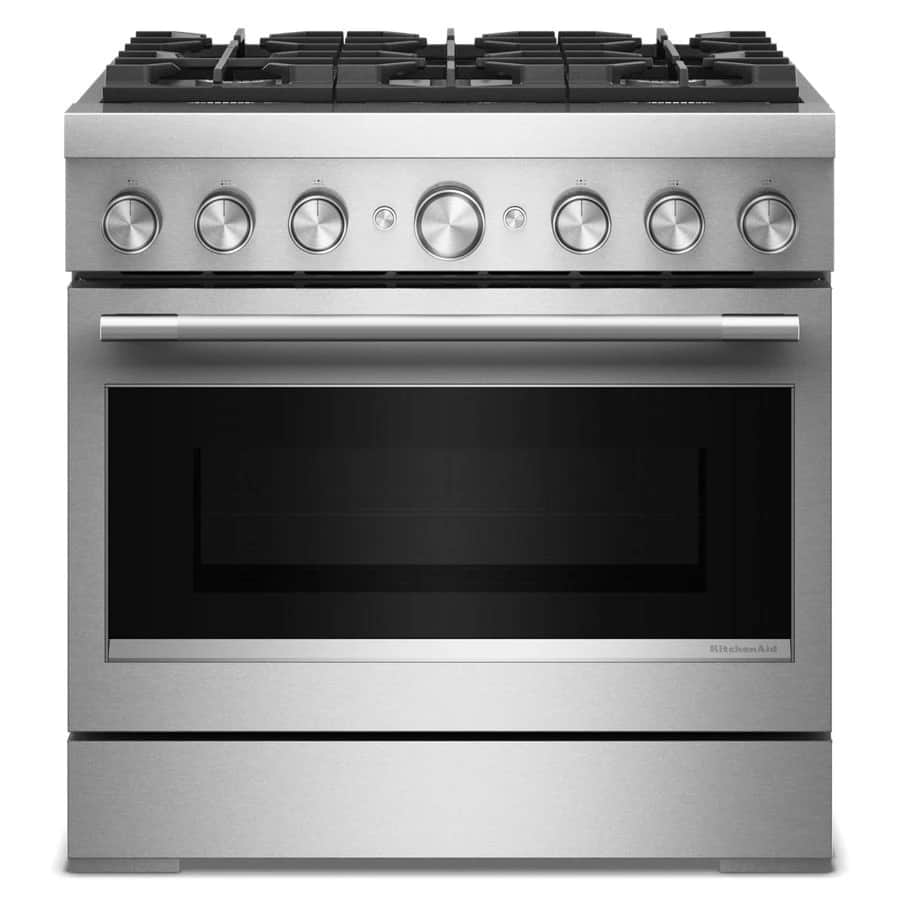 36-inch 6 Burner Commercial-style Dual Fuel Range With No Preheat Air Fry Mode