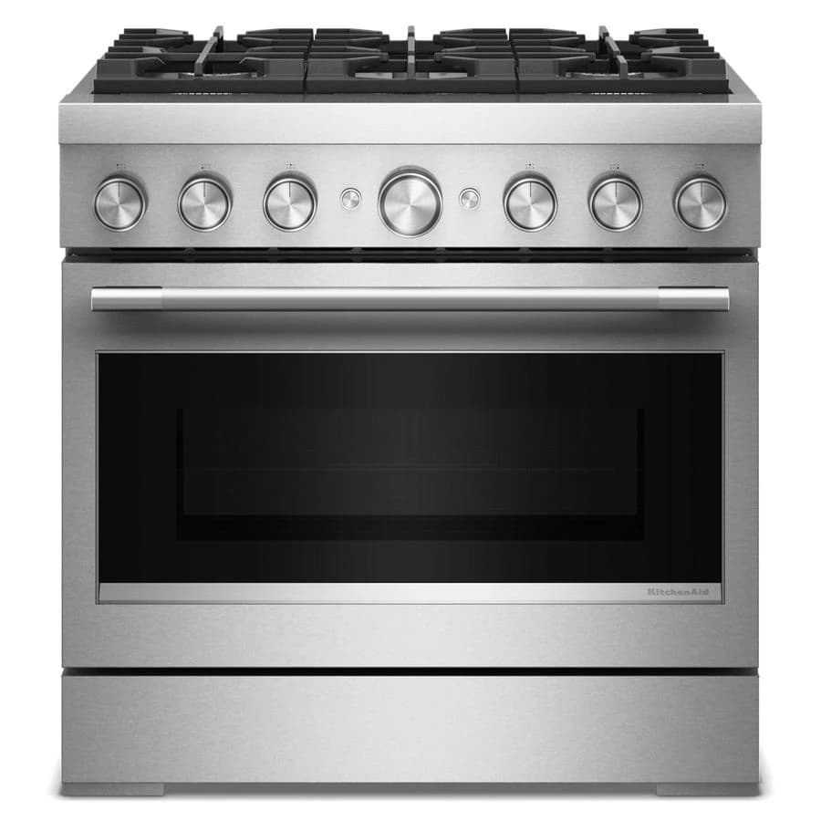 36-inch 6 Burner Commercial-style Dual Fuel Range With No Preheat Air Fry Mode