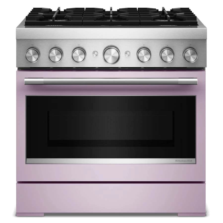 36-Inch 6 Burner Commercial-Style Dual Fuel Range with No Preheat Air Fry Mode