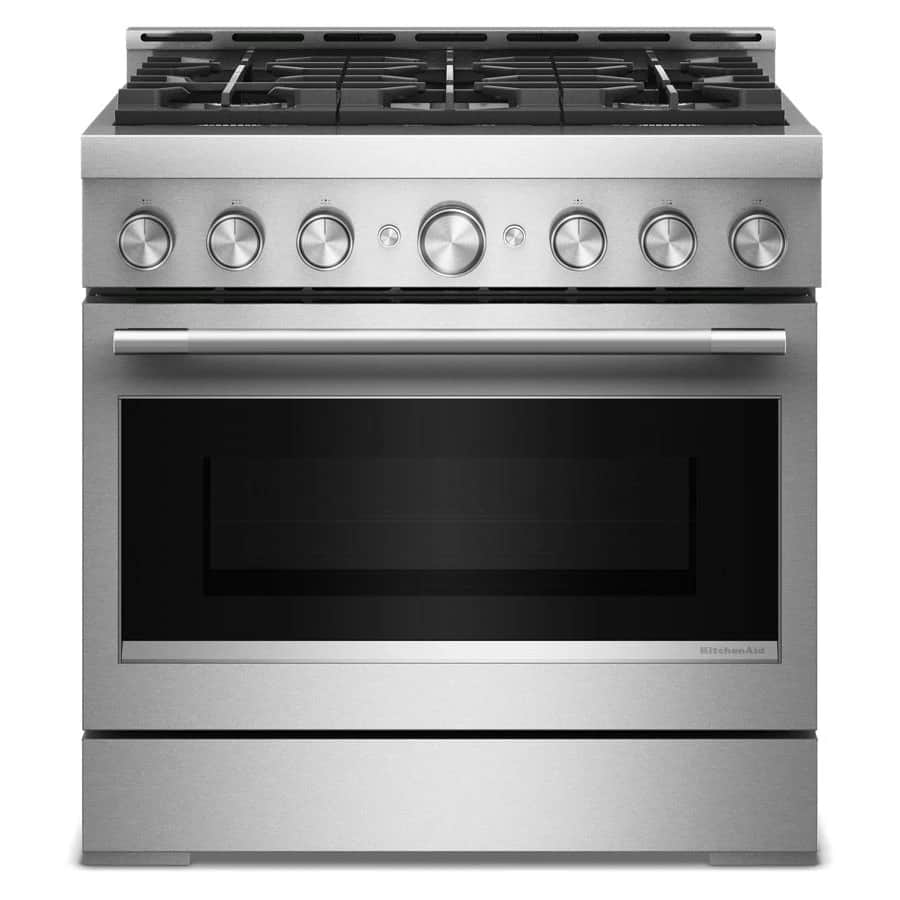 36-inch 6 Burner Commercial-style Gas Range With No Preheat Air Fry Mode