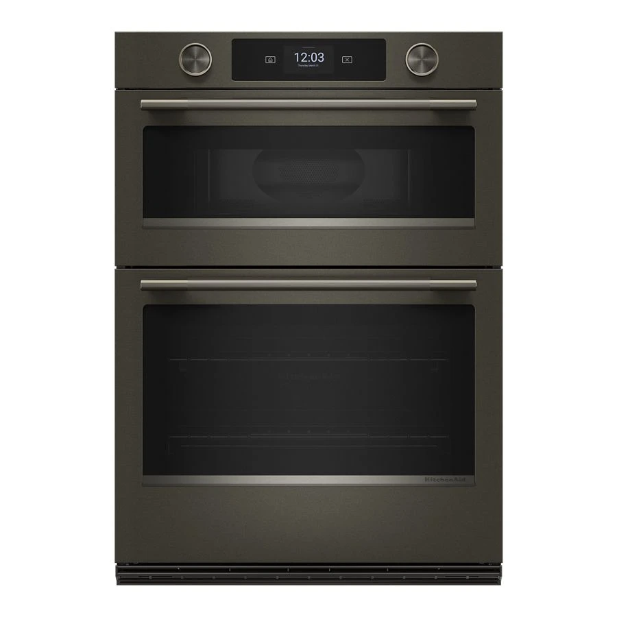 30-inch Smart Electric Combo Wall Oven With Assisted Cooking Modes - Black Ore