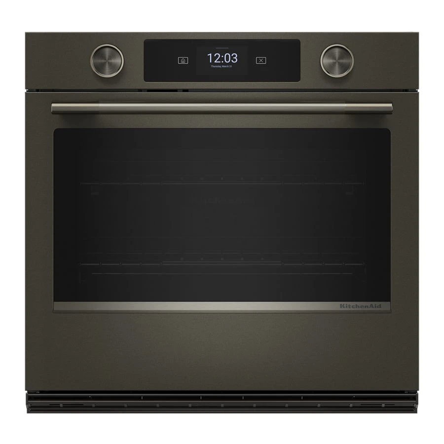 30-inch Smart Electric Single Wall Oven With Assisted Cooking Modes - Black Ore