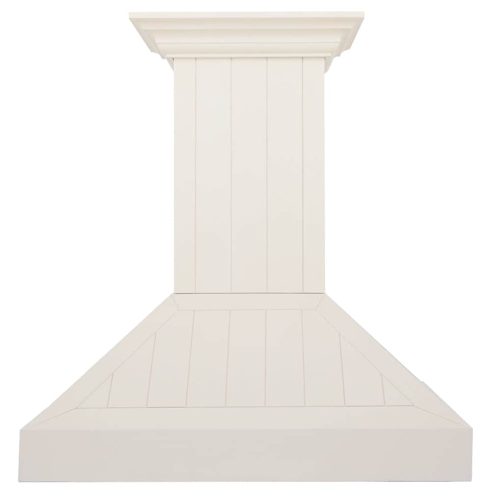 36 In. Ducted Vent Wooden Wall Mount Range Hood In Cottage White